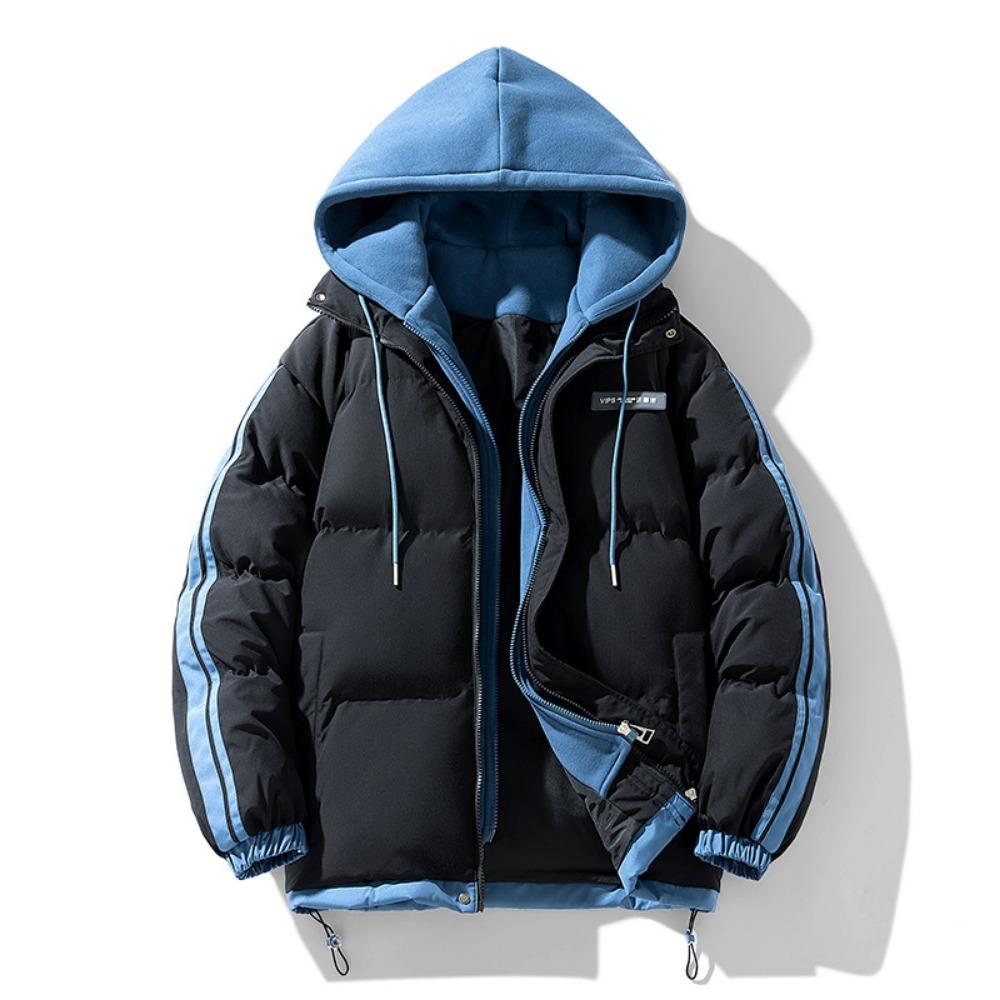Autumn and Winter New Cotton-padded Clothes Men's Korean Version Hooded Thickened Cotton-padded Clothes, Trendy
