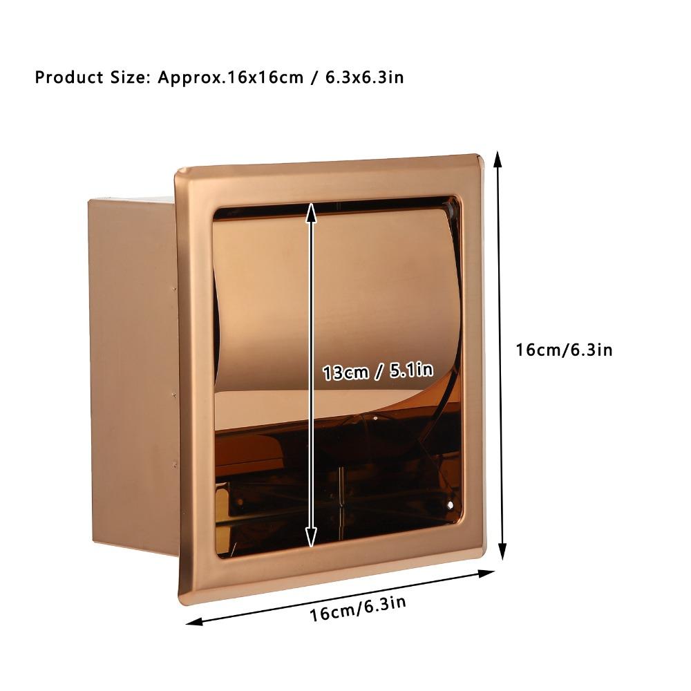 Stainless Steel Paper Towel Holder Rose Gold Toilet Paper Dispenser Bathroom Kitchen Washroom