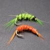 10PCS #14 Scud Cray Orange / Green Big Tailwater Trout Fishing Shrimp Buffet Fly Fishing Bait