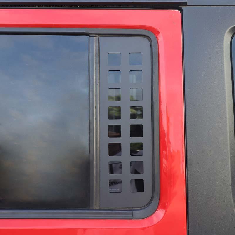 Накладка на заднее окно автомобиля, декоративная рамка для Jeep Wrangler JK 2007-2017, 4-дверная версия, металлические автомобильные аксессуары