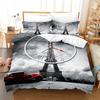 3D Eiffel Tower Bedding Set French Romantic Love Duvet Cover 2/3 Pieces AU180 * 210 Single/Double Soft Washable Home Decoration
