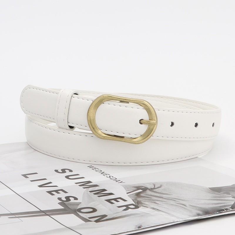 Womens Simple Spring Belt With Alloy Buckle For Everyday Jeans Skirts And