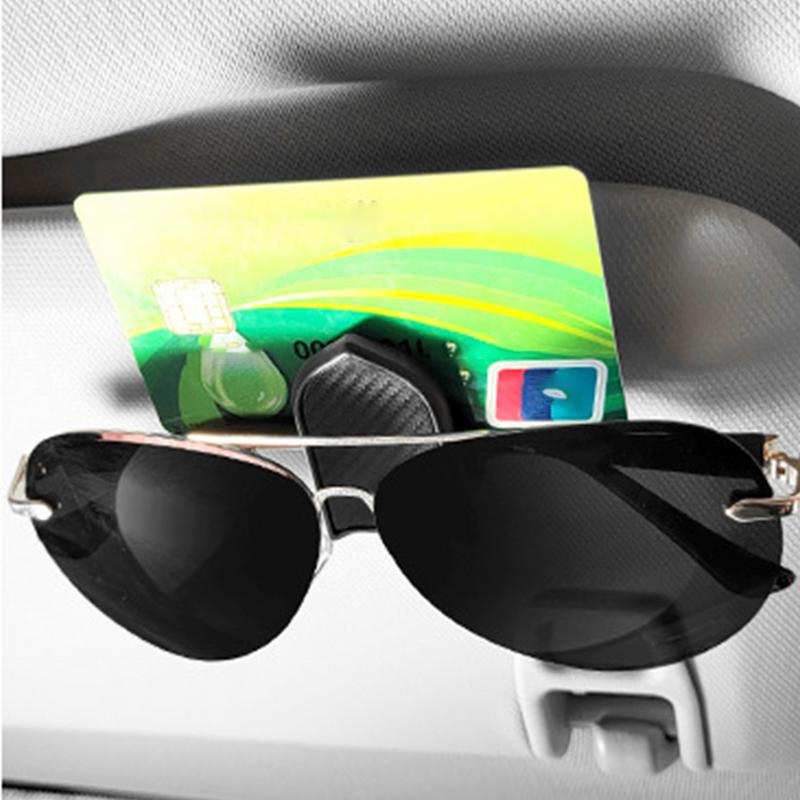 Sunglass Holder For Car Visor Clip Auto Sun Visor Eyeglass Storage Organizer Ticket Card Clip Sunglasses Mount Car Visor