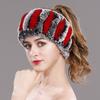 Rabbit Fur Ring Cowl Stretch Fur Natural Fur Scarf Knit Headbands Girls Snood Scarves Winter Handmade Genuine Rex Women