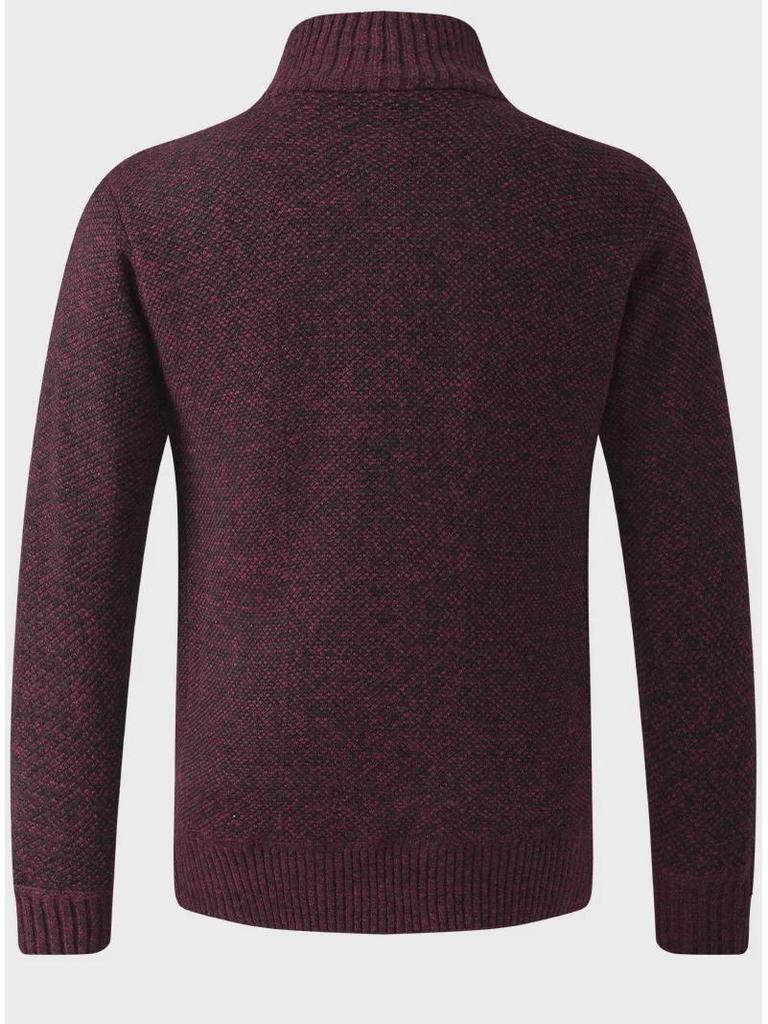 European Men's Thick Knitted Stand Collar Sweater Cardigan 2022 Edition