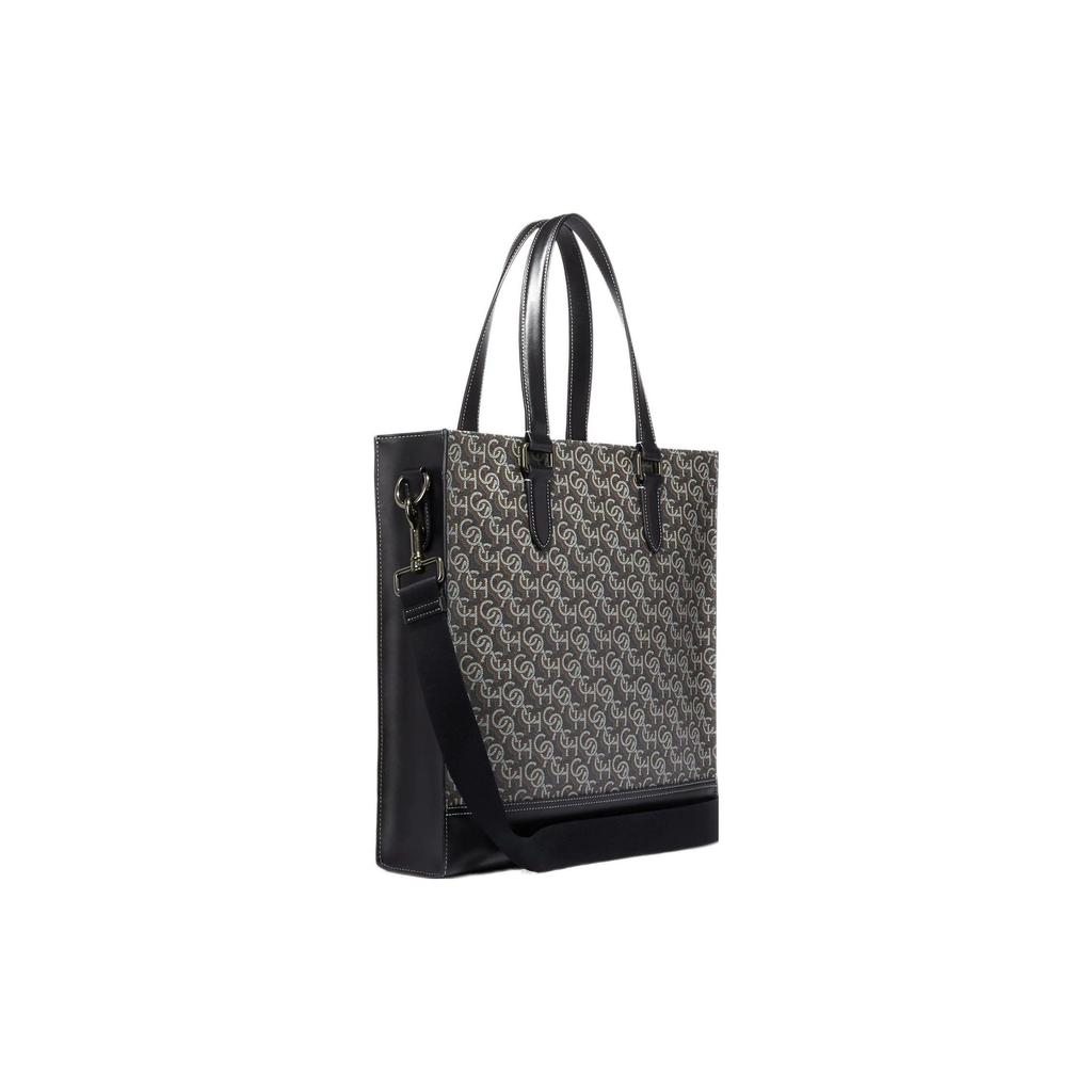 Coach Graham 36 Classic Monogram Zip Tote Bag Men Tote Bag Black CE749-QBBK