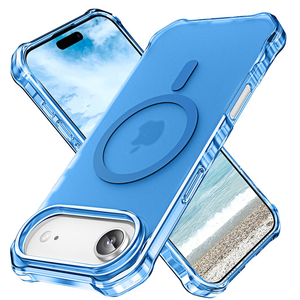 For iPhone 17 Case Compatible with MagSafe Small Wavy Edge PC+TPU Phone Cover