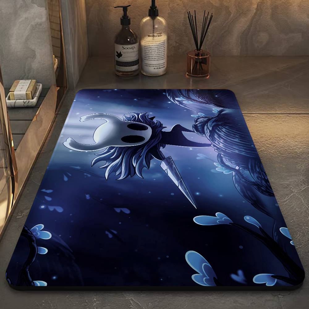 Hollow K-Knight Game Entrance Door Mat Washable Non-Slip Living Room Sofa Chairs Area Mat Kitchen Welcome Doormat