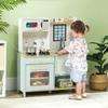 Pretend Play Kitchen, Kids Kitchen Playset with Light & Sound Stove, Turning Knobs, Cooking Accessories
