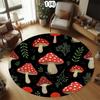 Forest Mushroom Circular Carpet Poisonous Mushroom Carpet Neon-colored Mushroom Carpet Regional Carpet Easter Rug