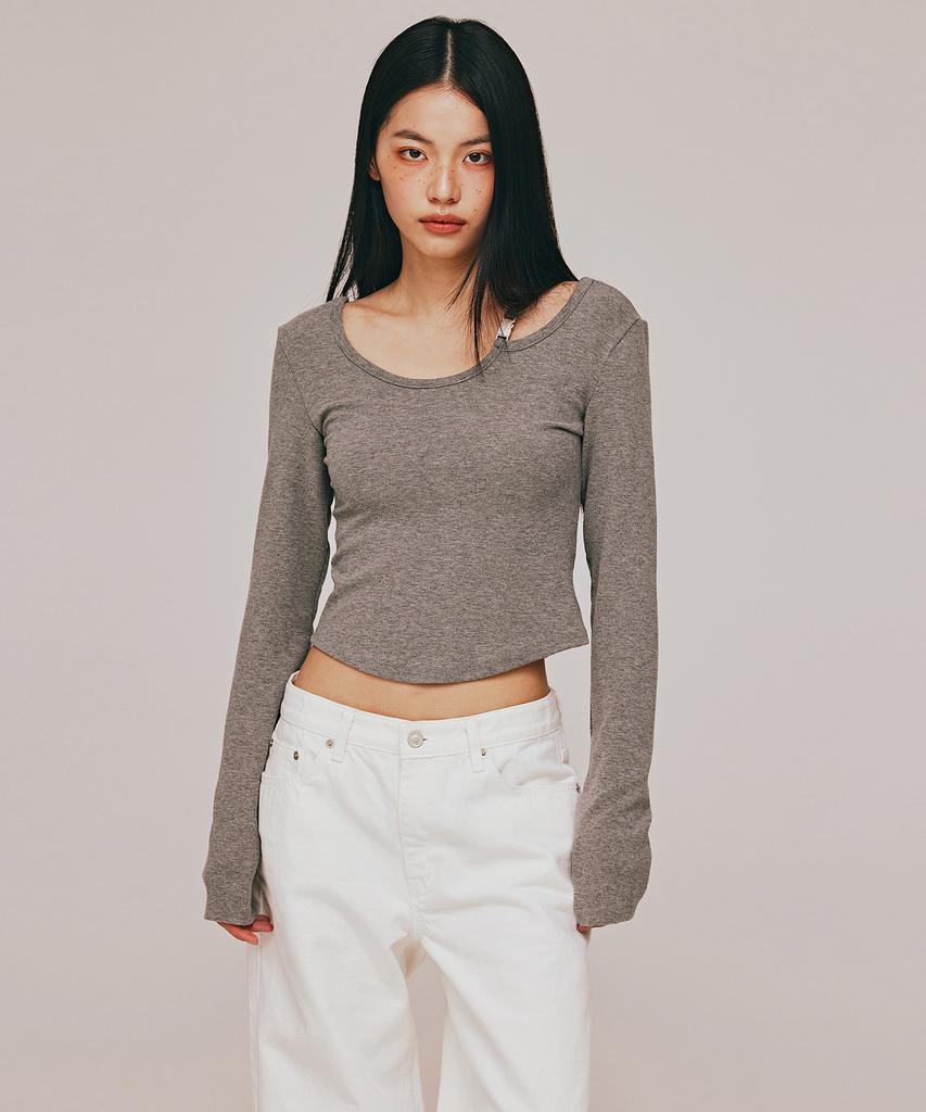 TOPGIRL Buckle Detail With Shoulder Cut-Out Top_T513Tp101