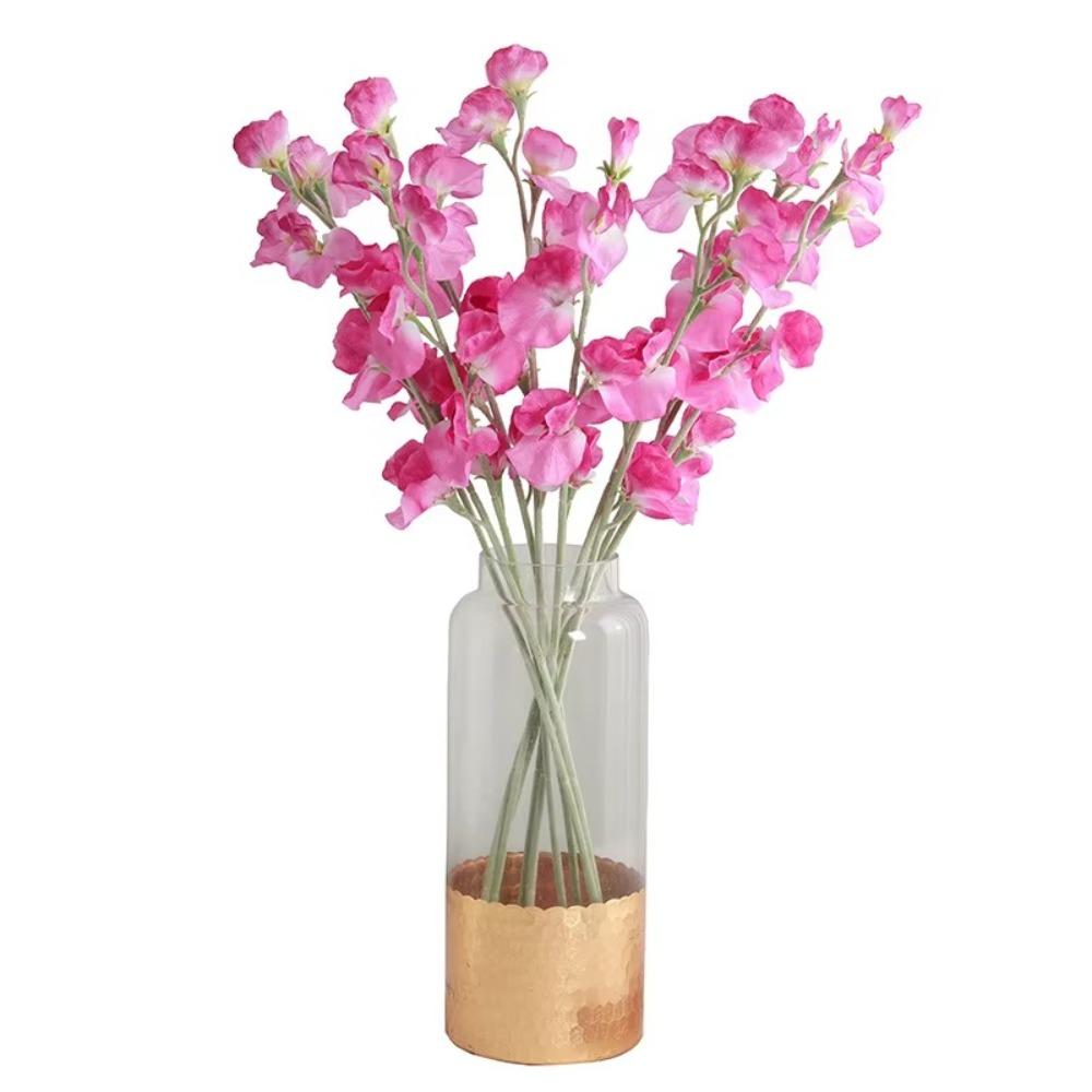 7 Heads Simulation Pea Flower 63cm Artificial Bouquet New Fake Flower Wedding Party Decor