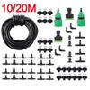 Greenhouse 10/20M DIY Drip Irrigation System Automatic Watering Garden Hose Micro Drip Watering Kits with Adjustable Drippers