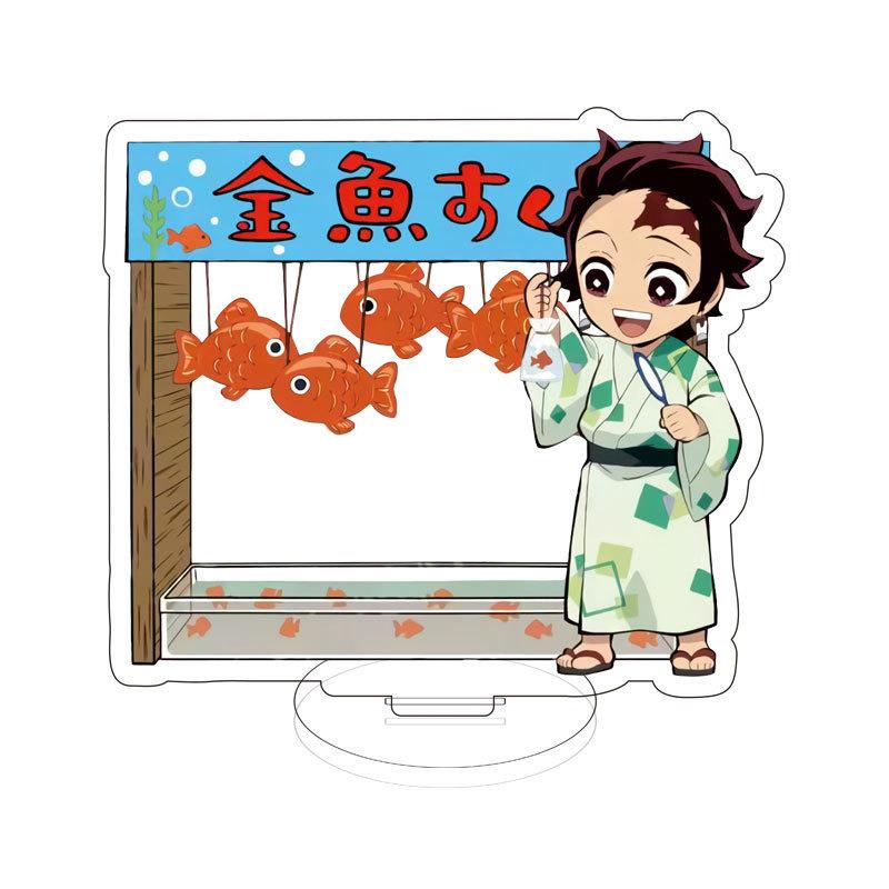 Клинок, рассекающий демонов Kimetsu No Yaiba Бесконечный Замок Акриловая подставка Токито Муичиро Камадо Незуко Фигурка Модель Игрушки
