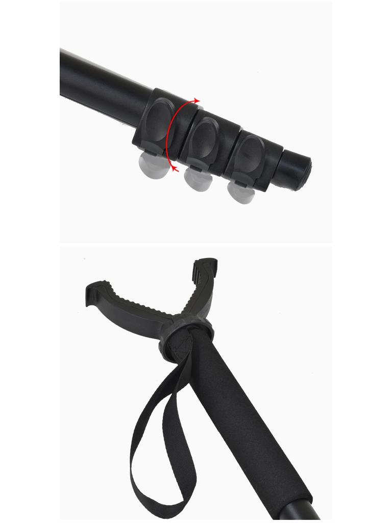 Телескопический тактический штатив из алюминиевого сплава с V-образной головкой для уличной съемки