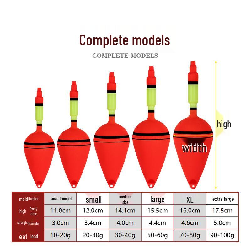 Большой животик Длинный заброс Светящийся поплавок для рыбалки на море и серебряного карпа