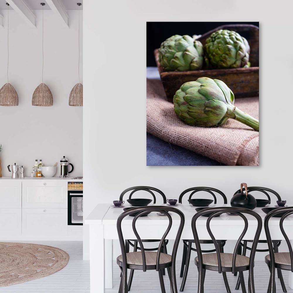 Печать на холсте, Свежие артишоки