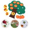 Детский пазл из фетра, нетканый материал, фруктовое дерево, цифровые игрушки Монтессори, интеллектуальное образование в раннем детстве, детские игрушки TMZ