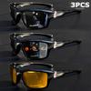 3 шт ретро мужские поляризованные спортивные солнцезащитные очки прочная оправа из поликарбоната линзы TAC для пешего туризма рыбалки мотоспорта