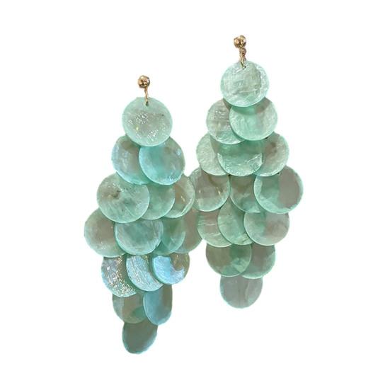 1 пара длинных многослойных сережек-капель с полупрозрачным металлическим игольчатым дизайном, искусственные