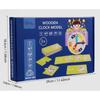 Wooden Clock Model Teaching Aid Learning Clocks with Cards Kindergartner Toy for Game Interaction Time Cogn
