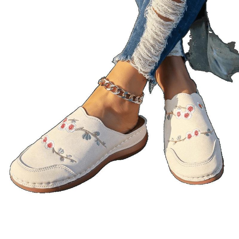 Large Size Summer New Casual Bag Head Women's Shoes Fashionable Flat Heel Women's Shoes