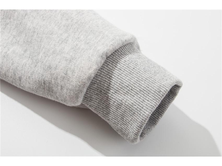 Men's Solid Color Fleece Hoodie with 3D Patch Pocket - Autumn/Winter Collection