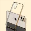 Coque - Choc-Résistible - pour iPhone 13 - Souple - Transparent - Cadre Doré