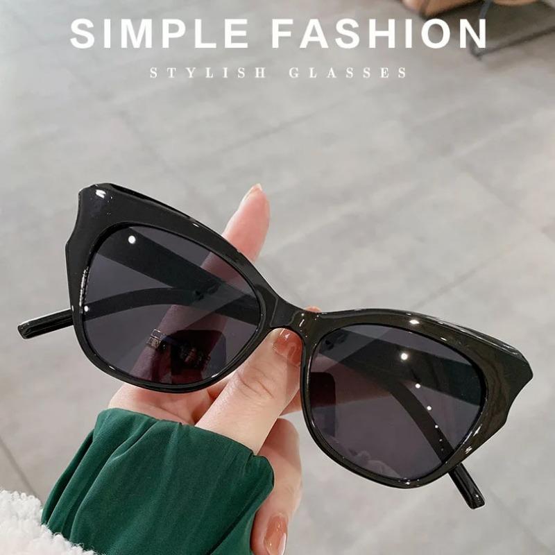 Неполяризованные солнцезащитные очки «кошачий глаз» в винтажном стиле для женщин, треугольные солнцезащитные очки «кошачий глаз» в винтажном стиле, модные градиентные солнцезащитные очки для женщин в ретро-стиле, зеркальные, для улицы, оттенки