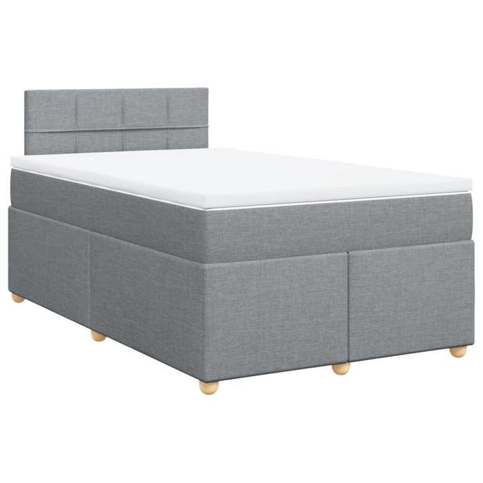 Maison Exclusive - Sommier à lattes de lit et matelas gris clair 120x190 cm tissu