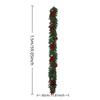 Christmas Decoration Garland 1 5 to 2 7 Meter with Red Poinsettias and Berries for Indoor and Covered Outdoor Use
