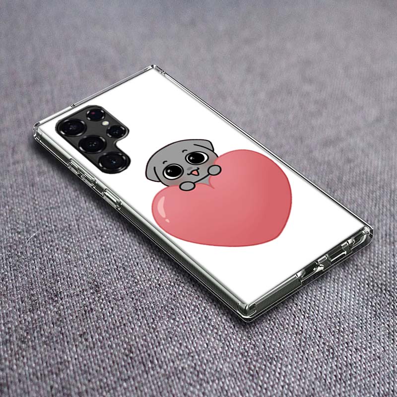 Милый Мультяшный Чехол K-Kkamang для Samsung Galaxy S24 S23 S21 S20 FE S22 S26 Ultra S25 Edge S10 Plus Прозрачный ТПУ Капа Она