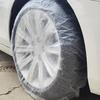 Transparent PVC Safety Covers for Car Wheels, and Easy To Install, Ideal for Dog Owners and Automotive Maintenance