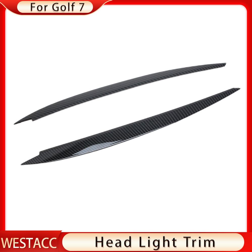 2 шт., накладка на фару автомобиля, наклейка для Volkswagen VW GOLF 7 MK 7 GTI, головной светильник, лампа для украшения бровей