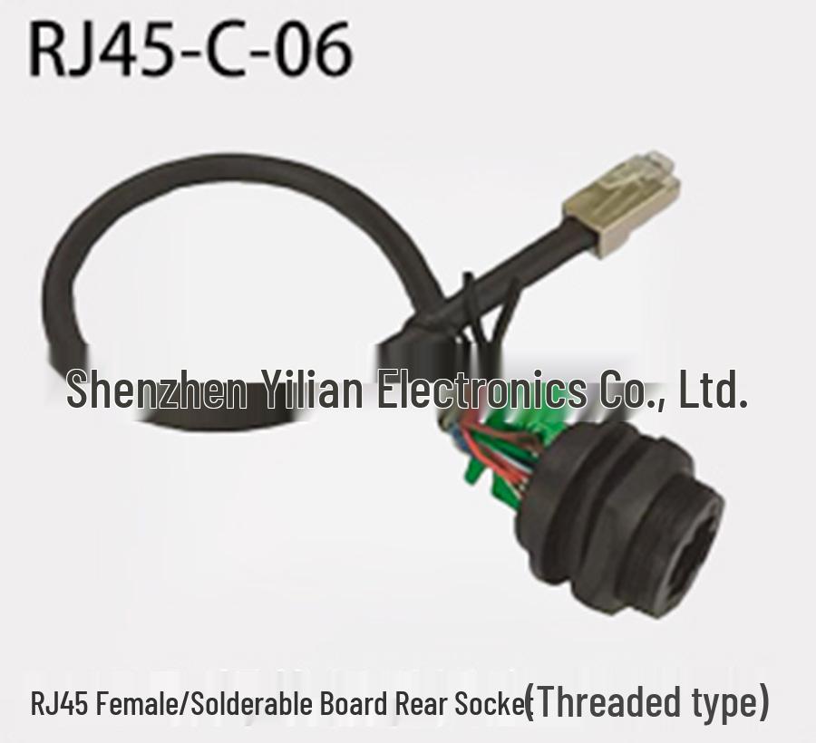 Водонепроницаемый разъем-вилка RJ45 CAT5e/CAT6a Gigabit IP67/IP68 Монтаж на переднюю/заднюю панель