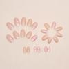24 Pieces European and American Sweet Girl Ins Wind Manicure Pure Desire Aurora Glitter Fake Nails Oval Round Head Manicure