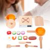 Kitchen Playset Toy with Cookware Role Play Educational Pretend Cooking Pots and Pans for