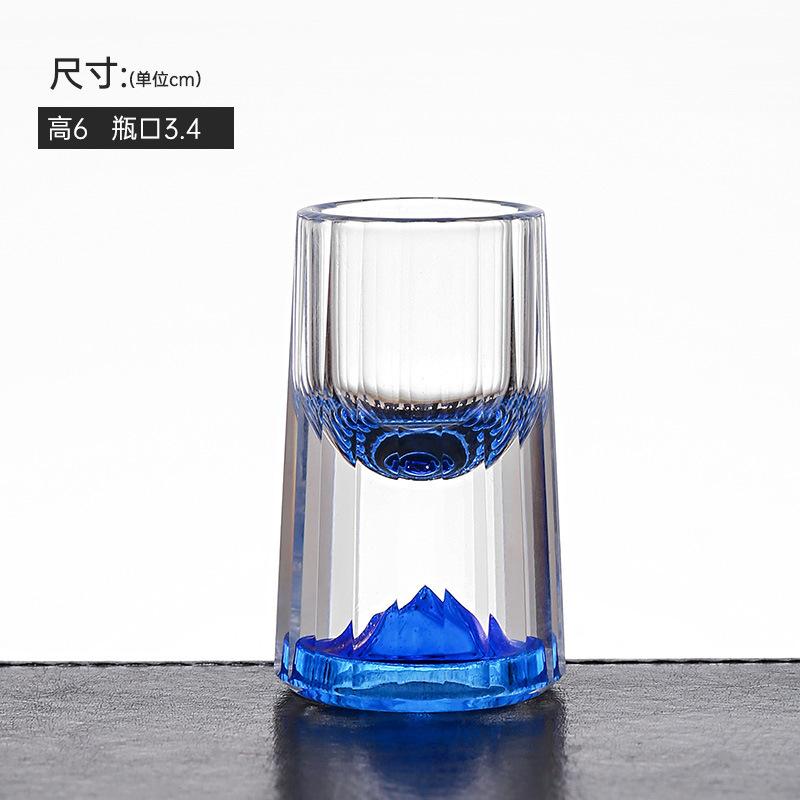 Креативная хрустальная рюмка для байцзю, высококлассная рюмка «Цзиньшань», рюмка для байцзю с золотой фольгой, бытовой набор рюмок на один глоток, винный набор, подарочная упаковка