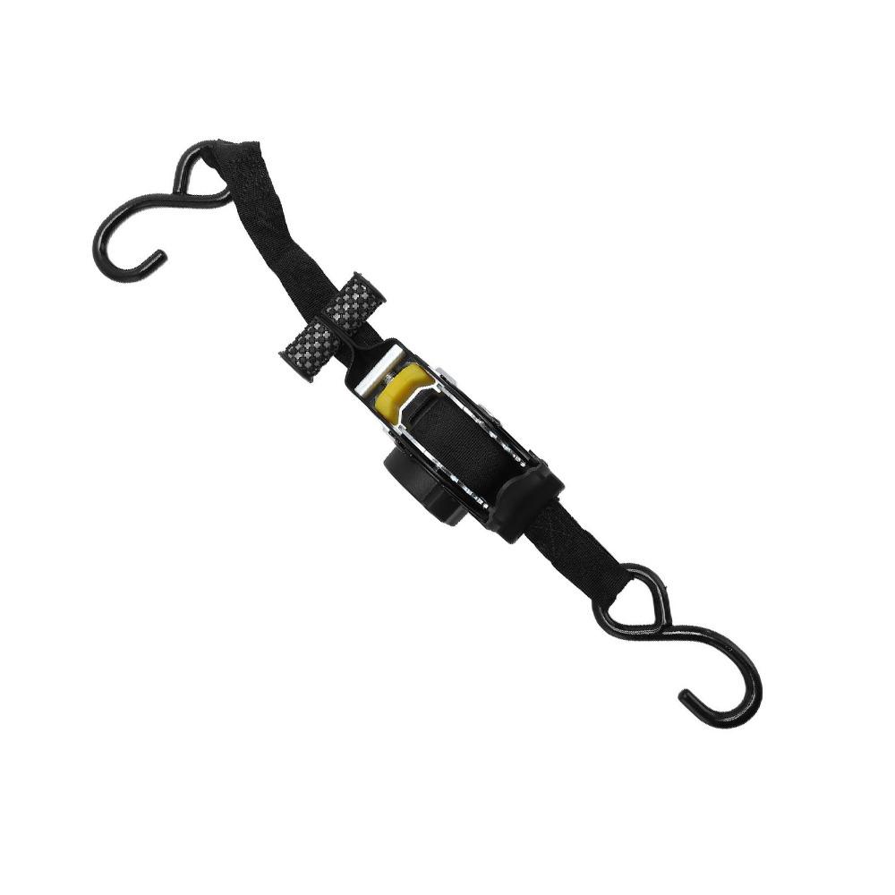 2pcs Balck Auto Ratchet Strap Self Winding Luggage Fixing Strap Durable Tie Down Strap Roof Rack