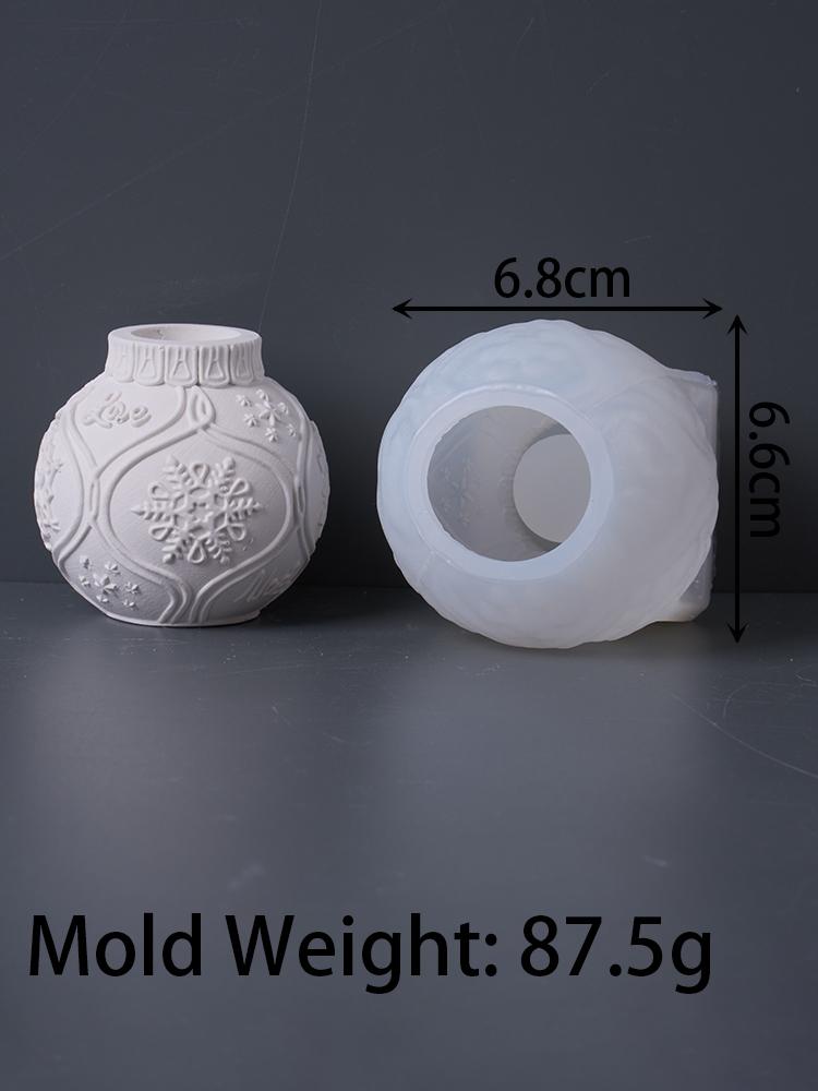 Рельефный Рождественский шар Подсвечник Силиконовая форма Сделай сам Ручная работа Подсвечник Форма для бетона и гипса Изготовление поделок из смолы Рождественский декор