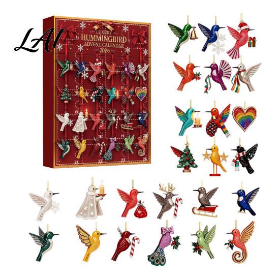 Creative Halloween Gifts Christmas Advent Calendar 2026 24 Days Countdown with Acrylic Decorative Accessories for Backpacks Hanging Ornaments,