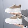 2025 весна маленькие белые туфли новая корейская версия ins женские студенческие туфли для увеличения роста на платформе спортивные туфли для доски повседневная обувь женская CY706