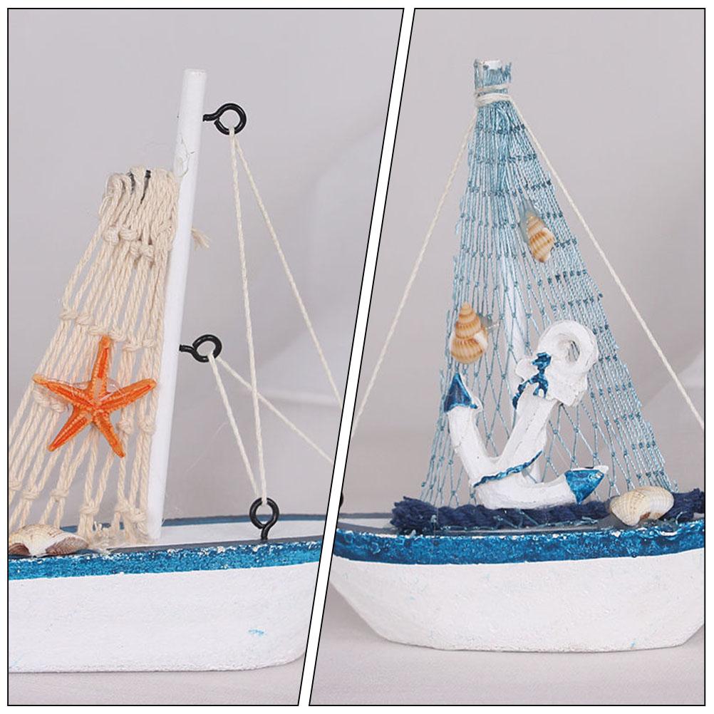 Морской ночной светильник средиземноморская ручная работа парусник модель украшения декор офис настольная лодка бохо