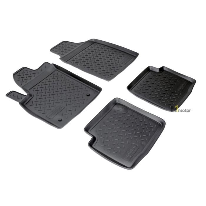 Tapis De Sol En Caoutchouc TPE - NORM Liners - Fiat 500 - Antidérapant - Résistant - Toutes Saisons