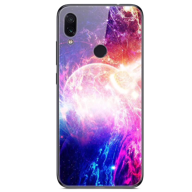 For Xiaomi Redmi Note 7 Case Tempered Glass Hard Back Cover For Xiomi Redmi Note7 Phone Cases Soft Bumper On Redmi 7 7A Redmi7