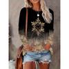 Christmas Theme Snowflake 3D Print O-Neck Long Sleeve T-Shirt Fashion Women Clothing Casual Y2k Clothes Harajuku Female Clothing