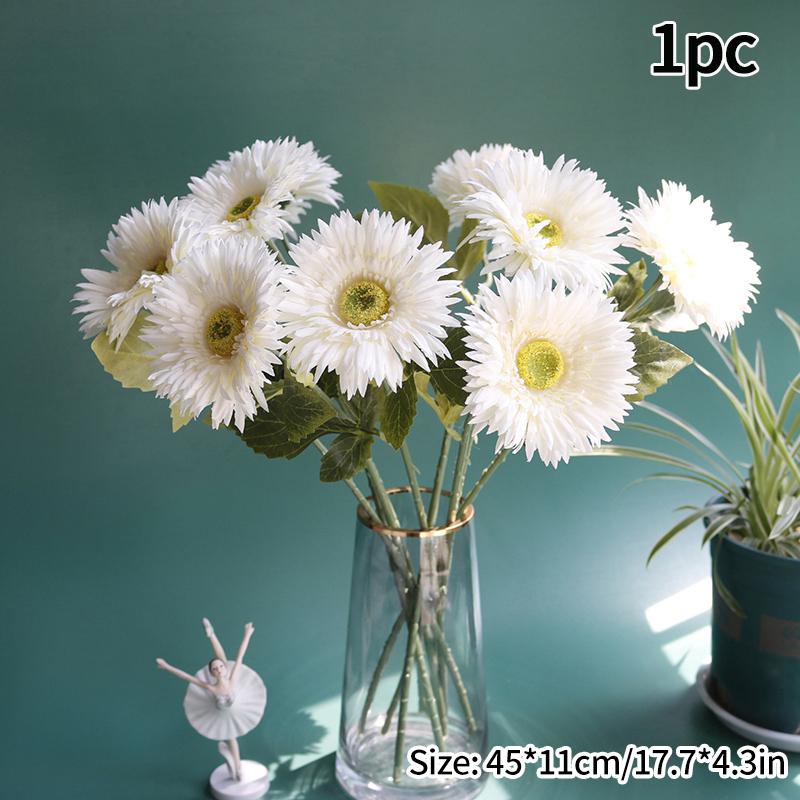 Real Touch Simulation Chrysanthemum Ultra Realistic Silk Gerbera Flower Arrangement Wedding Photography Props Artificial Flower