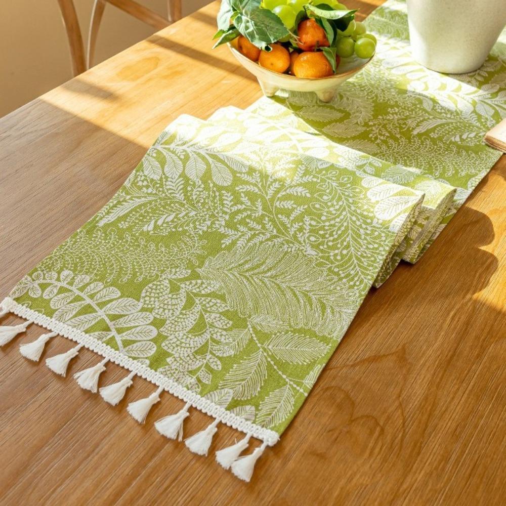 New American Retro Table Runner 30x180 cm Pastoral Style Table Dust Cover Polyester Blue Rose Sideboard Cover Restaurant Decor