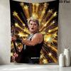 Johnny Hallyday Wall Tapestry Aesthetic Wall Hanging Printed Fabric Blanket Decorative Tapestries For Bedroom Living Room Home Decor