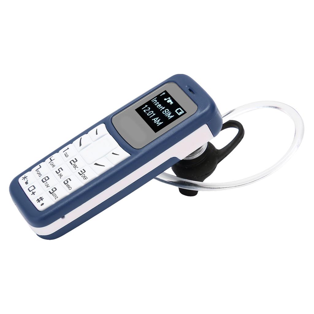 Mobile Cell Phone Small Mobile Phone Headset Dialer with Ear Hook Support SIM 0.66inch